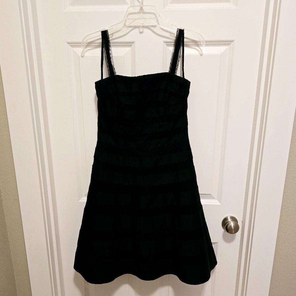 WHBM Fit and Flare Black Cocktail Dress